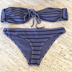 NWOT bijou striped bikini